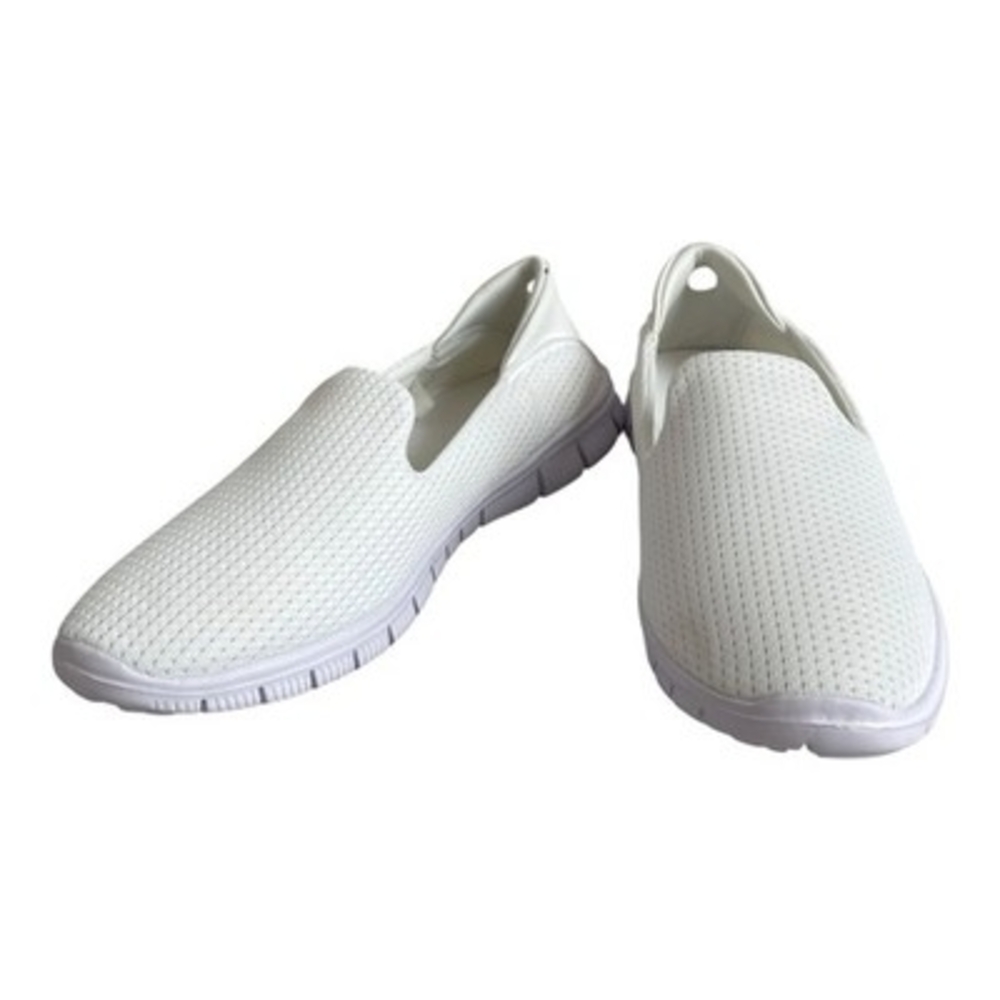 Women’s White Mesh Athletic Sneakers Walking Moccasins Shoes Sz US 10/ EU 41 New - Picture 6 of 10